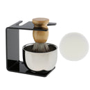 4 In 1 Men's Barber Shaving Travel Kit Straight Shave Brush Stand Bowl Shaving Soap Set