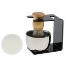 4 In 1 Men's Barber Shaving Travel Kit Straight Shave Brush Stand Bowl Shaving Soap Set