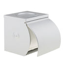 Corrosion-proof Aluminum Bathroom Wall Mount Toilet Tissue Rolling Paper Holder Case Box Organiser w/ Ashtray Dish & Waterproof Cover