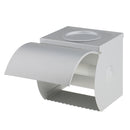 Corrosion-proof Aluminum Bathroom Wall Mount Toilet Tissue Rolling Paper Holder Case Box Organiser w/ Ashtray Dish & Waterproof Cover