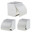 Aluminum Bathroom Wall Mounted Toilet Tissue Roll Paper Holder Case Box Organiser With Ashtray and Waterproof Cover