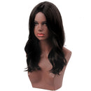 Elegant Girls Women 20" Medium Long Black Synthetic Hair Wigs With Cap for Daily Wear Costume Party Natural Wavy Shoulder Length