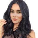 Elegant Girls Women 20" Medium Long Black Synthetic Hair Wigs With Cap for Daily Wear Costume Party Natural Wavy Shoulder Length