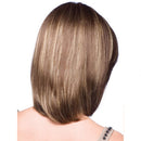 Medium Brown Women Girls Bob 14" Short Mixed Color Straight Synthetic Hair Wigs with Cap for Costume Party Daily Wear Natural Looking Shoulder Length