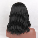 Newly Womens Synthetic Curly Wig Hair Black Middle Daily Beauty Parites Heat Resistant 38cm
