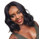 Newly Womens Synthetic Curly Wig Hair Black Middle Daily Beauty Parites Heat Resistant 38cm