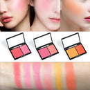 Compact Portable 2 Color Face Contouring Blush Palette Trip Party Office School Travel Accessory