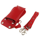 Professional Salon Barber Tools Genuine Real Leather Hair Cutting Scissors / Shears Cases / Holster / Bag / Pouch With Waist Shoulder Belt Red