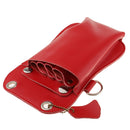 Professional Salon Barber Tools Genuine Real Leather Hair Cutting Scissors / Shears Cases / Holster / Bag / Pouch With Waist Shoulder Belt Red