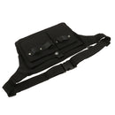 PRO Canvas Salon Stylist Hairdressing Tools Waist Belt Bag Scissors Shears Comb Brushes Organizer Case Multiple Pocket Holder Black