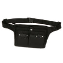 PRO Canvas Salon Stylist Hairdressing Tools Waist Belt Bag Scissors Shears Comb Brushes Organizer Case Multiple Pocket Holder Black