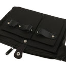 PRO Canvas Salon Stylist Hairdressing Tools Waist Belt Bag Scissors Shears Comb Brushes Organizer Case Multiple Pocket Holder Black