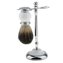 Soft Shaving Brush for Hair Cutting Dust Cleansing with Stable Steel Stand Holder Hair Rmover Tool Set
