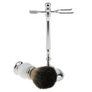 Soft Shaving Brush for Hair Cutting Dust Cleansing with Stable Steel Stand Holder Hair Rmover Tool Set