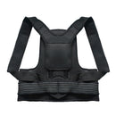 Mens Womens Adult Teenager Black Back Lumbar Shoulder Posture Corrector Belt Corrective Support Brace
