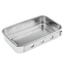 New Medication Sterilizer Box Stainless Steel Dish Disinfection Instrument Tray Organizer Holder with Lid & Handle Grip