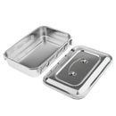 New Medication Sterilizer Box Stainless Steel Dish Disinfection Instrument Tray Organizer Holder with Lid & Handle Grip