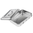 New Medication Sterilizer Box Stainless Steel Dish Disinfection Instrument Tray Organizer Holder with Lid & Handle Grip