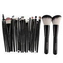 22PCS/SET Professional Convenient Eyeliner Eyebrow Foundation Blending Brush Beauty Supplies Cosmetic Tool Black