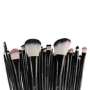 22PCS/SET Professional Convenient Eyeliner Eyebrow Foundation Blending Brush Beauty Supplies Cosmetic Tool Black