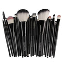 22PCS/SET Professional Convenient Eyeliner Eyebrow Foundation Blending Brush Beauty Supplies Cosmetic Tool Black