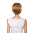 Charming Natural Women Bob Short Straight Gold Layered Wig Real Human Hair Full Hairpiece Cosplay Wigs