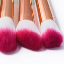 16pcs Gradient Color Frosted Handle Makeup Comestic Powder Foundation Blush Concealer Eyeliner Brush