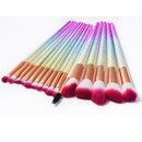16pcs Gradient Color Frosted Handle Makeup Comestic Powder Foundation Blush Concealer Eyeliner Brush
