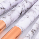 6pcs Professional Marble Texture Makeup Brushes Powder Foundation Eyeshadow Concealer Lip Comestic Set with Bag