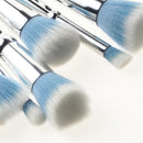 Set of 10pcs Cosmetic Face Foundation Eyeshadow Eyebrow Powder Blush Concealer Makeup Brush Kit Blending Tools