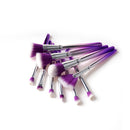 10pcs Cosmetic Face Foundation Eyeshadow Powder Blush Concealer Makeup Brushes Kit Blending Contouring Make Up Tools Set Purple