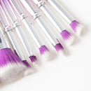 10pcs Cosmetic Face Foundation Eyeshadow Powder Blush Concealer Makeup Brushes Kit Blending Contouring Make Up Tools Set Purple