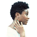 8 inches HEAT RESISTANT Very Short Black African American Kinky Curly 100 % Real Human Hair Wigs With Cap for Black Women Cosplay Party Daily Use