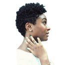 8 inches HEAT RESISTANT Very Short Black African American Kinky Curly 100 % Real Human Hair Wigs With Cap for Black Women Cosplay Party Daily Use