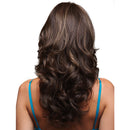 Elegant Women Girls 20" Long Natural Looking Wavy Curly Synthetic Side Bangs Hair Wigs With Cap for Costume Party Daily Wear Black
