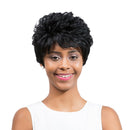Women Real Human Hair Wig Short Curly Full Wigs Heat Resistant Cosplay Black