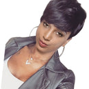 Women Natural Fluffy Black Short Straight Layered Wigs Full Hair Wig Heat Resistant for Daily Wear /Cosplay Party
