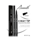 3 Way Tip Charming Black Liquid Eyeliner Pen Natural Eye Liner Makeup Comestic Quick Dry Waterproof