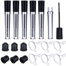 Empty Mascara Tubes 6 Packs 7.5ml Reusable Container Bottle Tube for Eyelash Growth Oil Funnels Plugs Set for Castor Oil DIY