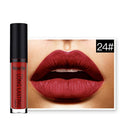 Women Girls Ladies Charming Beautiful Natural Waterproof Long Lasting Matte Velvety Finish Lip Gloss Lipstick Party Office School Travel Accessories Beauty Supplies 24