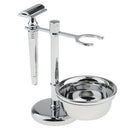 Men Daily Use Gift Removable Classic Shaving Shaver Tool Set Razors+Brush+Stand Weighted Base+Bowl