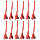 12x Salon Barber Alligator Hair Clips, Stylist Hairdressing Section Grips Claws Clamps