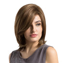 Natural Women Synthetic Hair Wig Short Straight Full Wigs For Cosplay Brown