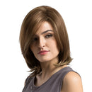 Natural Women Synthetic Hair Wig Short Straight Full Wigs For Cosplay Brown