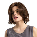 Elegant Girls Women Light Brown 12" Short Natural Curly Synthetic Hair Wigs with Cap for for Cosplay Party Daily Use Costume