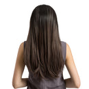 Women's Natural Long Straight Full Head Wig Gradient Brown Party Cosplay