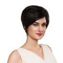 Fashion Charming Natural Real Human Hair Wig Short Straight Wig Black Daily Wear/Cosplay for Women Girls