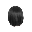 Natural Black Short Straight Bob Wig Human Hair Full Head Wigs Soft Silky Women Girl Fancy Dress Accessories for Party Cosplay Custume