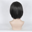 Natural Black Short Straight Bob Wig Human Hair Full Head Wigs Soft Silky Women Girl Fancy Dress Accessories for Party Cosplay Custume