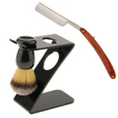 3 IN 1 Professional Salon Barber Shaving Brush Set Shaver Stand Holder Straight Razors Tools for Men Beard Cleansing